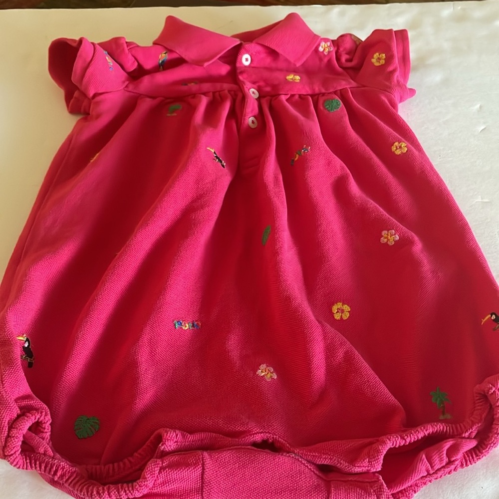 Ralph Lauren 12M baby girl polo romper